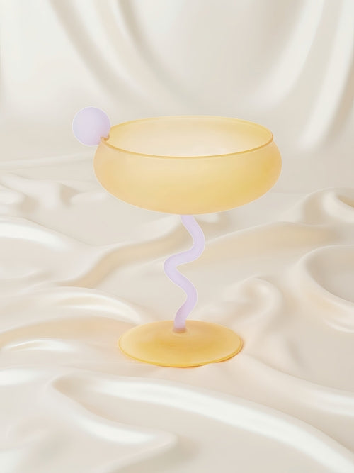 Jelly Bean Wine Glass - Whimsical Eclectic Dopamine Cocktail Glass