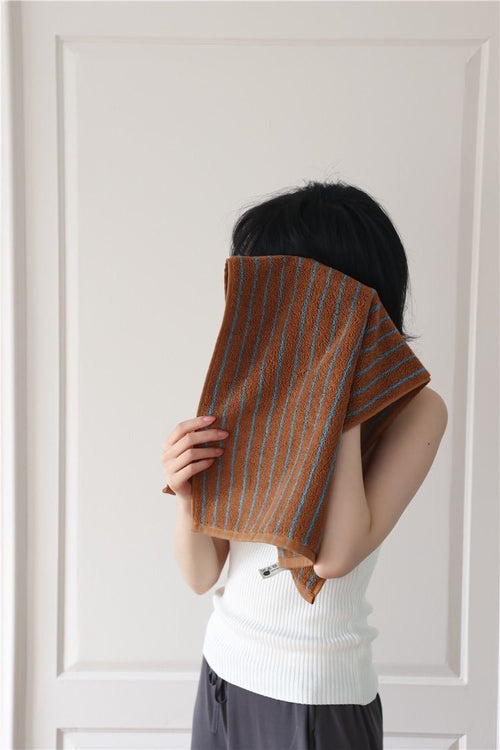 Ultra Soft Absorbent Retro Stripe Bath Towel - 100% Organic Cotton